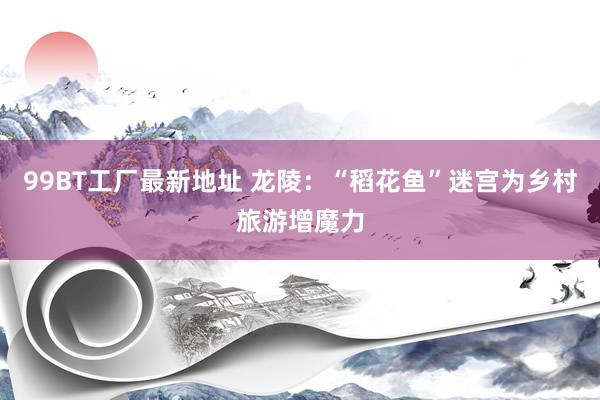 99BT工厂最新地址 龙陵：“稻花鱼”迷宫为乡村旅游增魔力